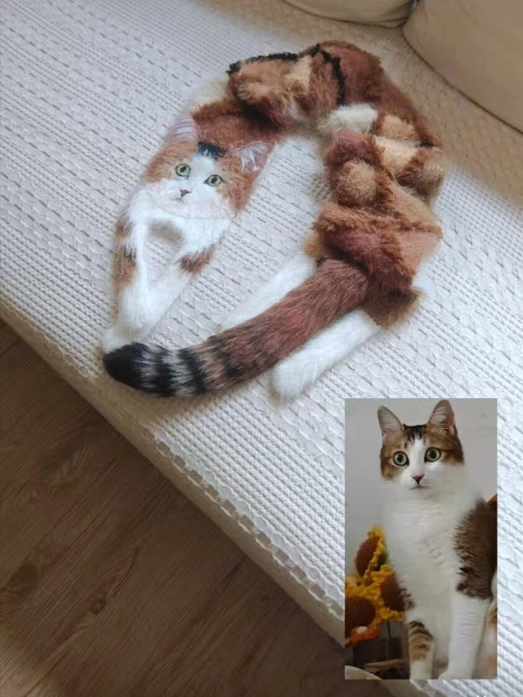 Custom Liquid Cat Handmade Scarf