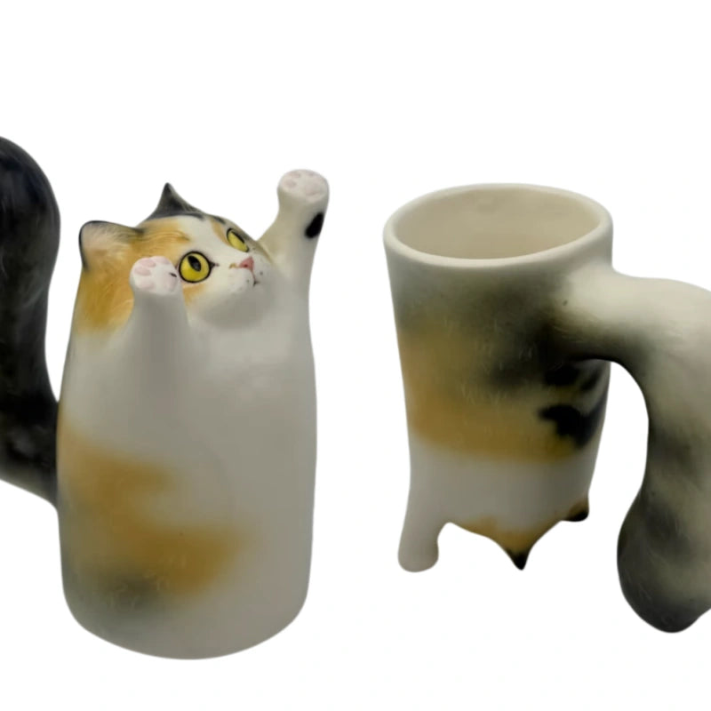 Custom Upside Down Calico Cat Mug