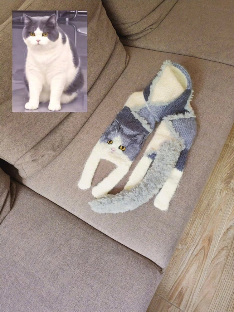 Custom Liquid Cat Handmade Scarf