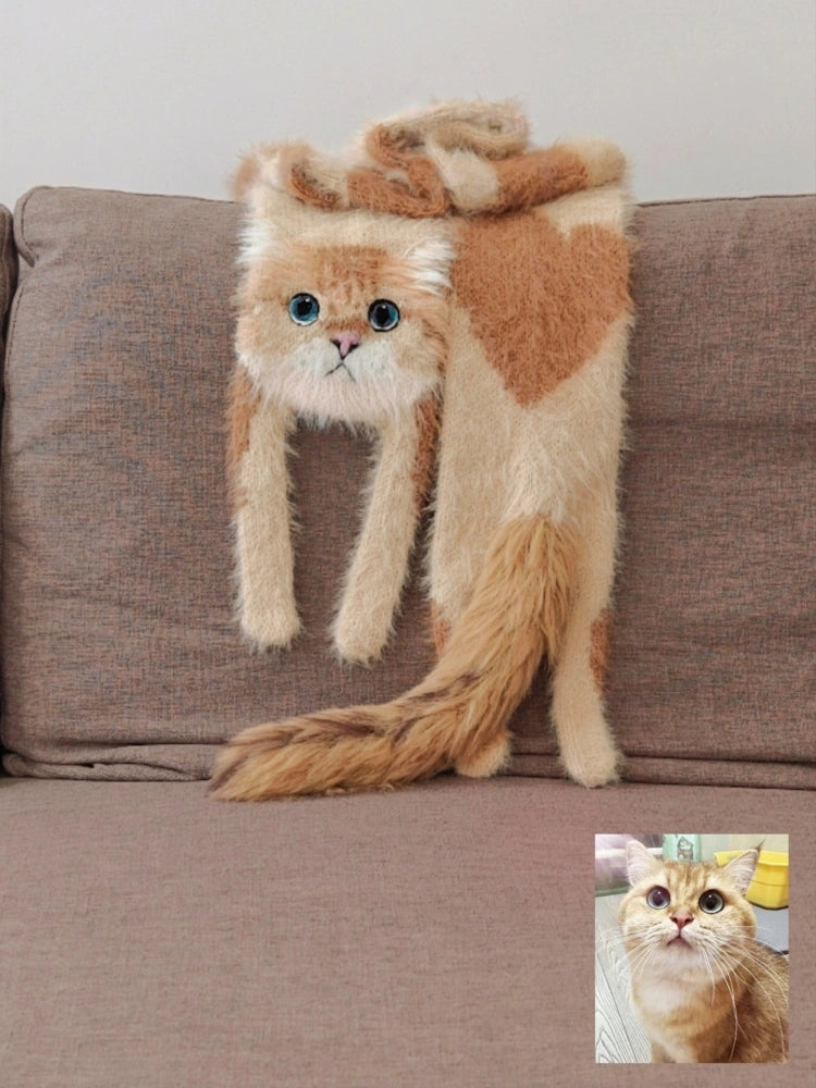 Custom Liquid Cat Handmade Scarf