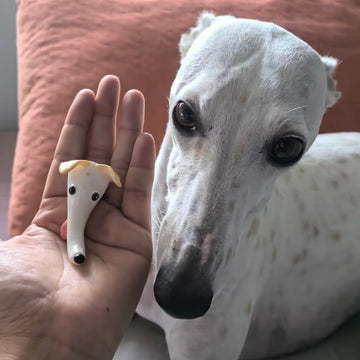 Custom Whippet Wall Key Hook