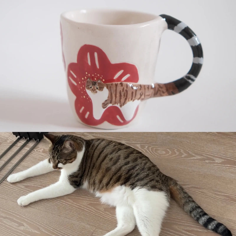 Cutom Cat Tail Handle Cup