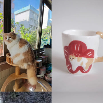 Custom Cat Tail Handle Mug